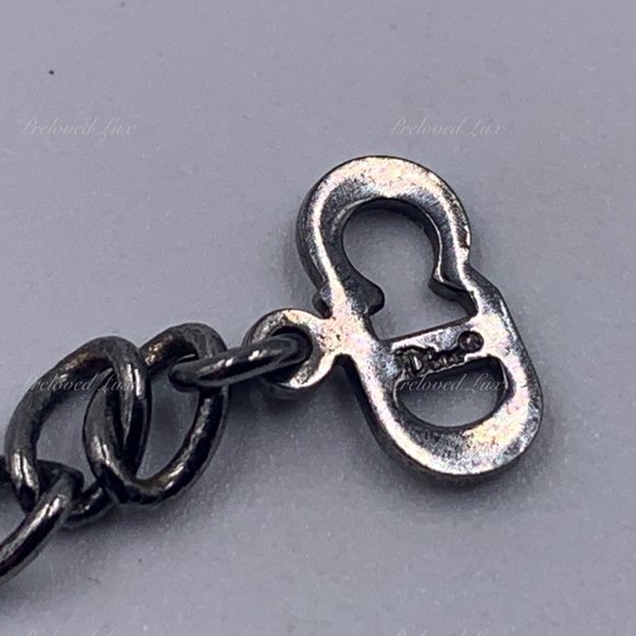 Authentic Dior Logo Metallic Black Bracelet - Picture 10 of 15